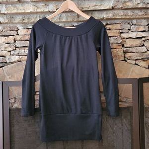 Cleo Black Knit wide Neck Sweater